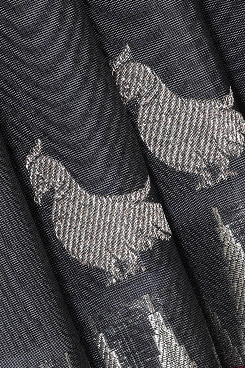Image of Venkatagiri Silk Dark Grey Saree