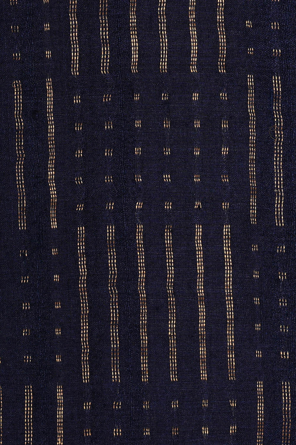 Image of Tussar Silk Navy Blue Saree
