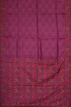 Image of Tussar Silk Magenta Saree