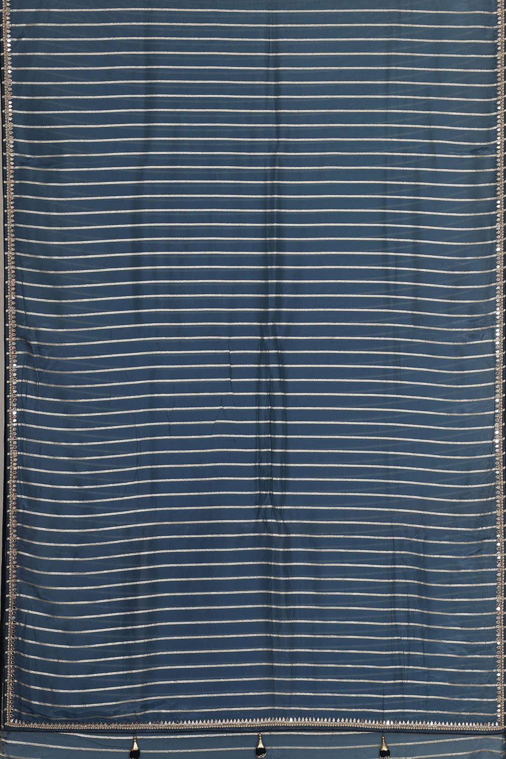 Banarasi Organza Greyish Blue Saree
