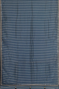 Image of Banarasi Organza Greyish Blue Saree