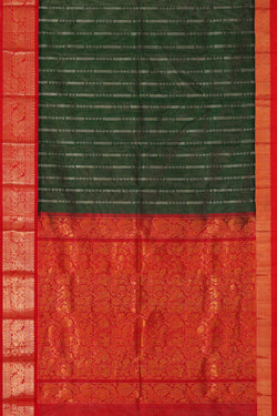 Image of Kuppadam Bottle Green Saree