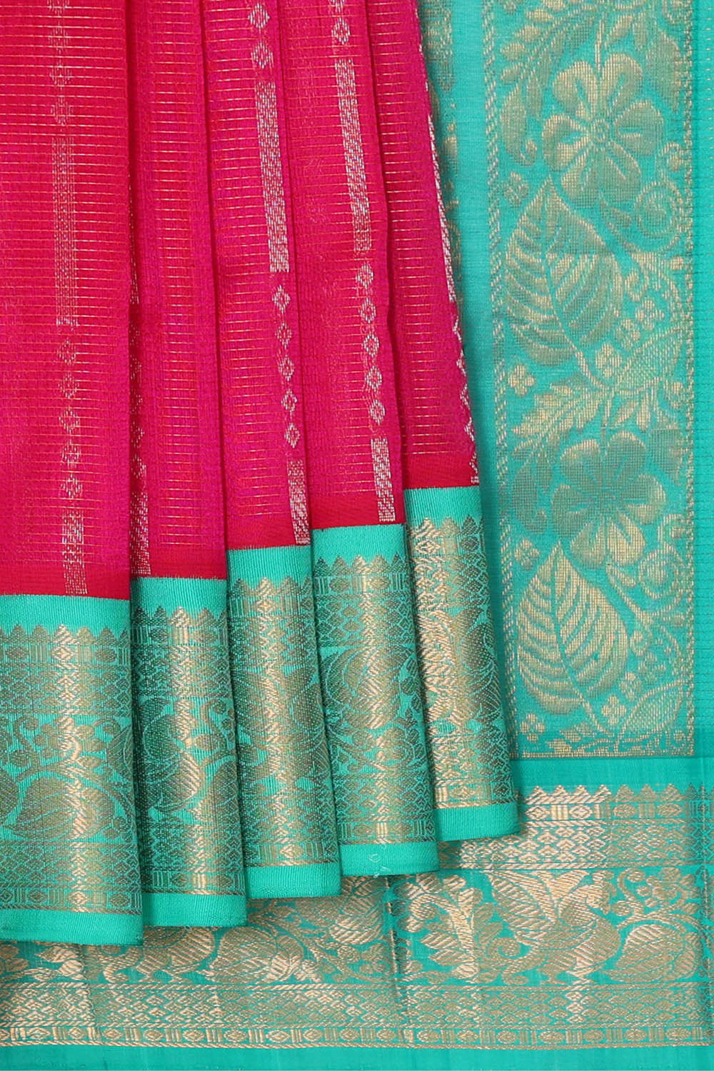 Image of Kuppadam Rani Pink Saree
