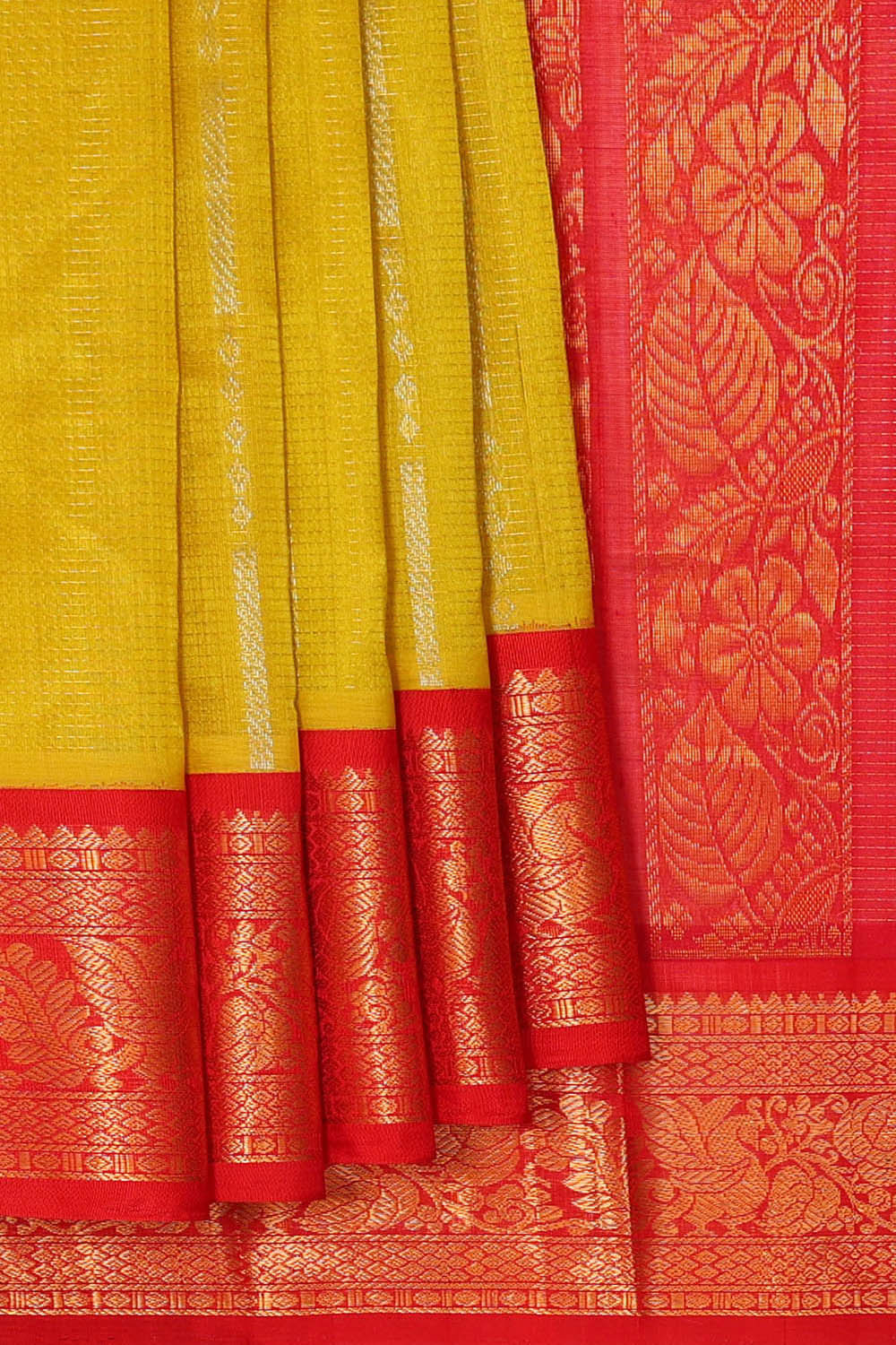 Kuppadam Yellow Saree
