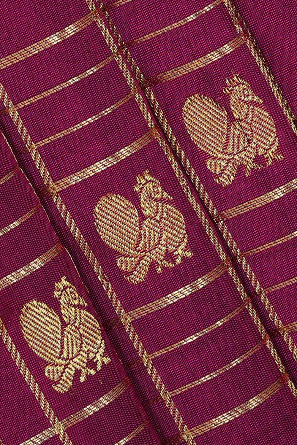 Venkatagiri Silk Dark Magenta Saree