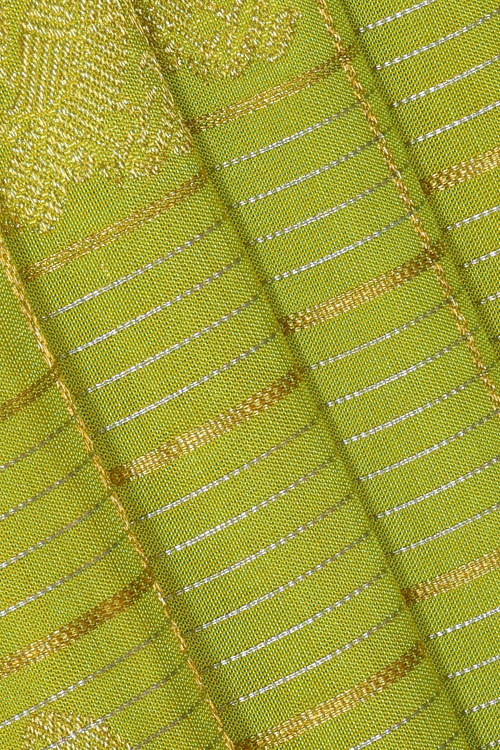 Image of Venkatagiri Silk Golden Green Saree