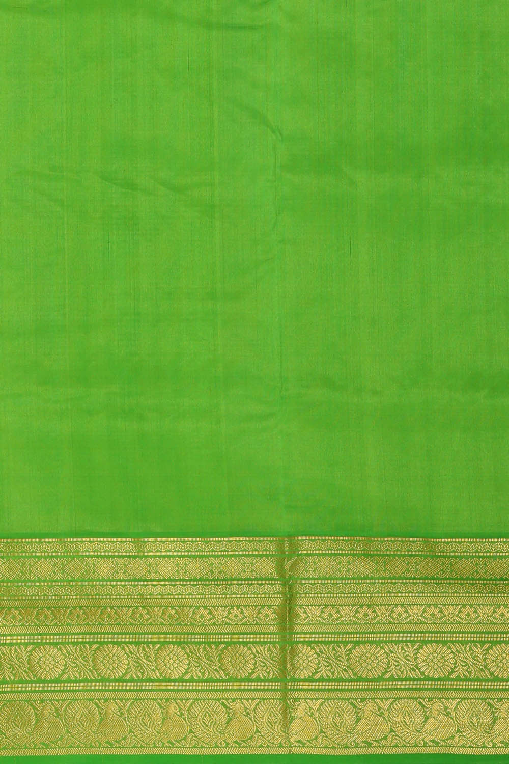 Image of Venkatagiri Silk Golden Green Saree