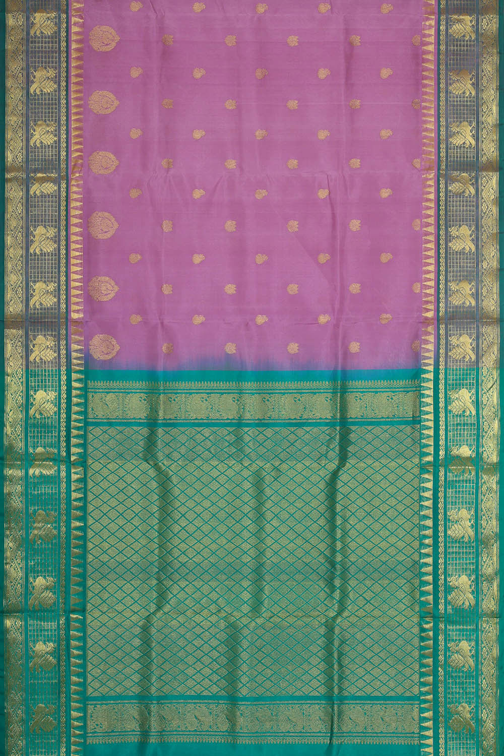 Image of Venkatagiri Silk Lavender Pink Saree