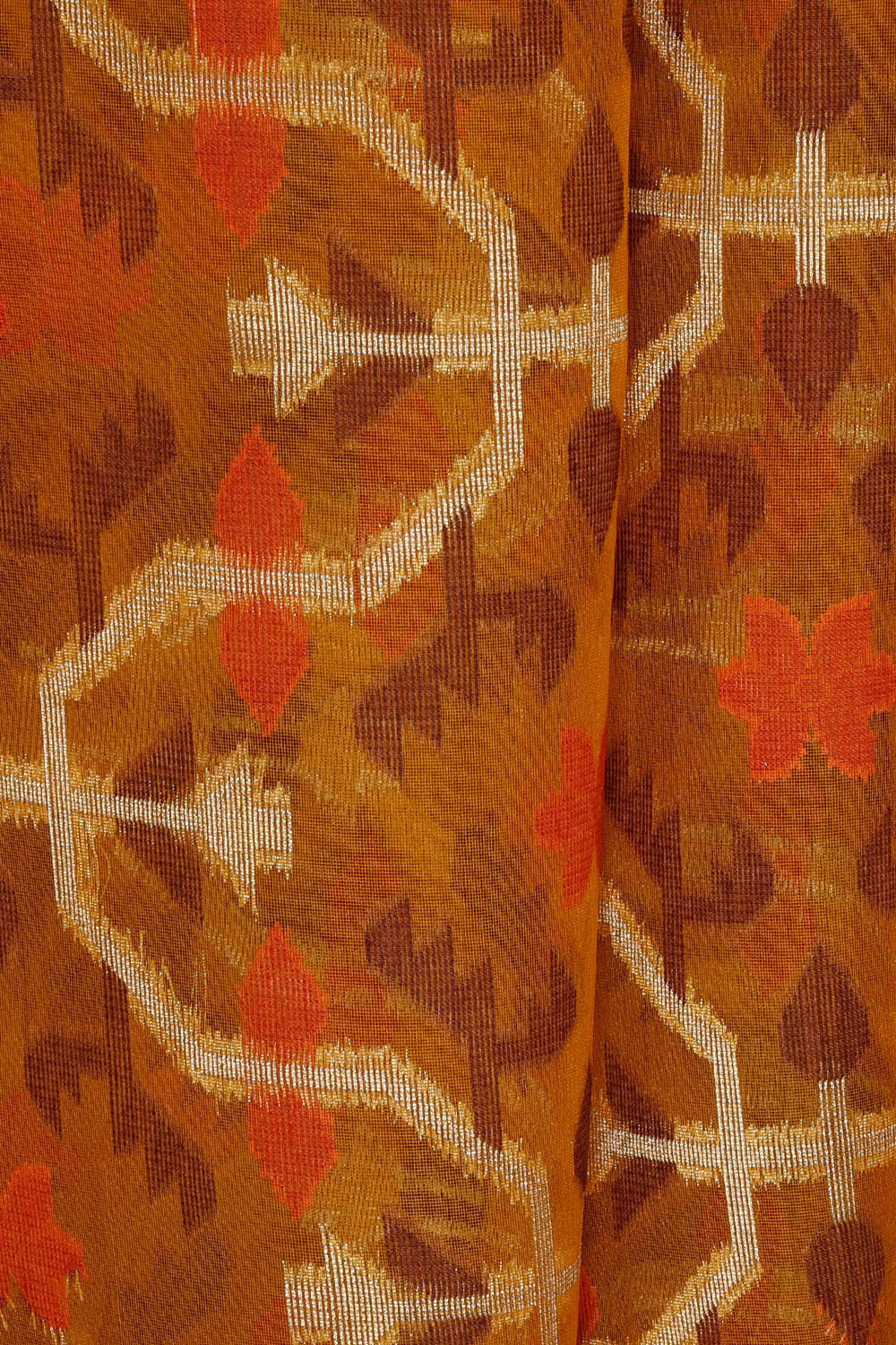 Image of Banarasi Kora Mustard Yellow Saree