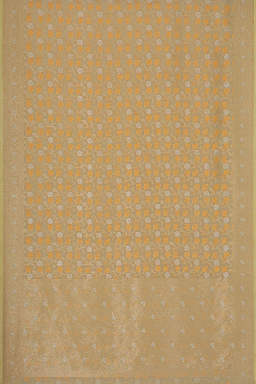 Image of Banarasi Kora Dark Cream Saree