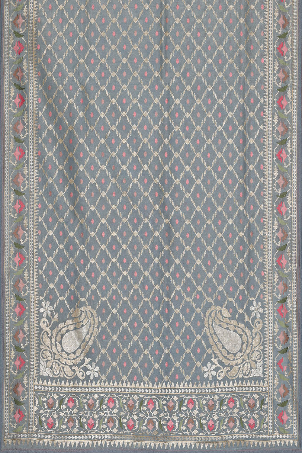 Image of Kora Silk Grey Saree
