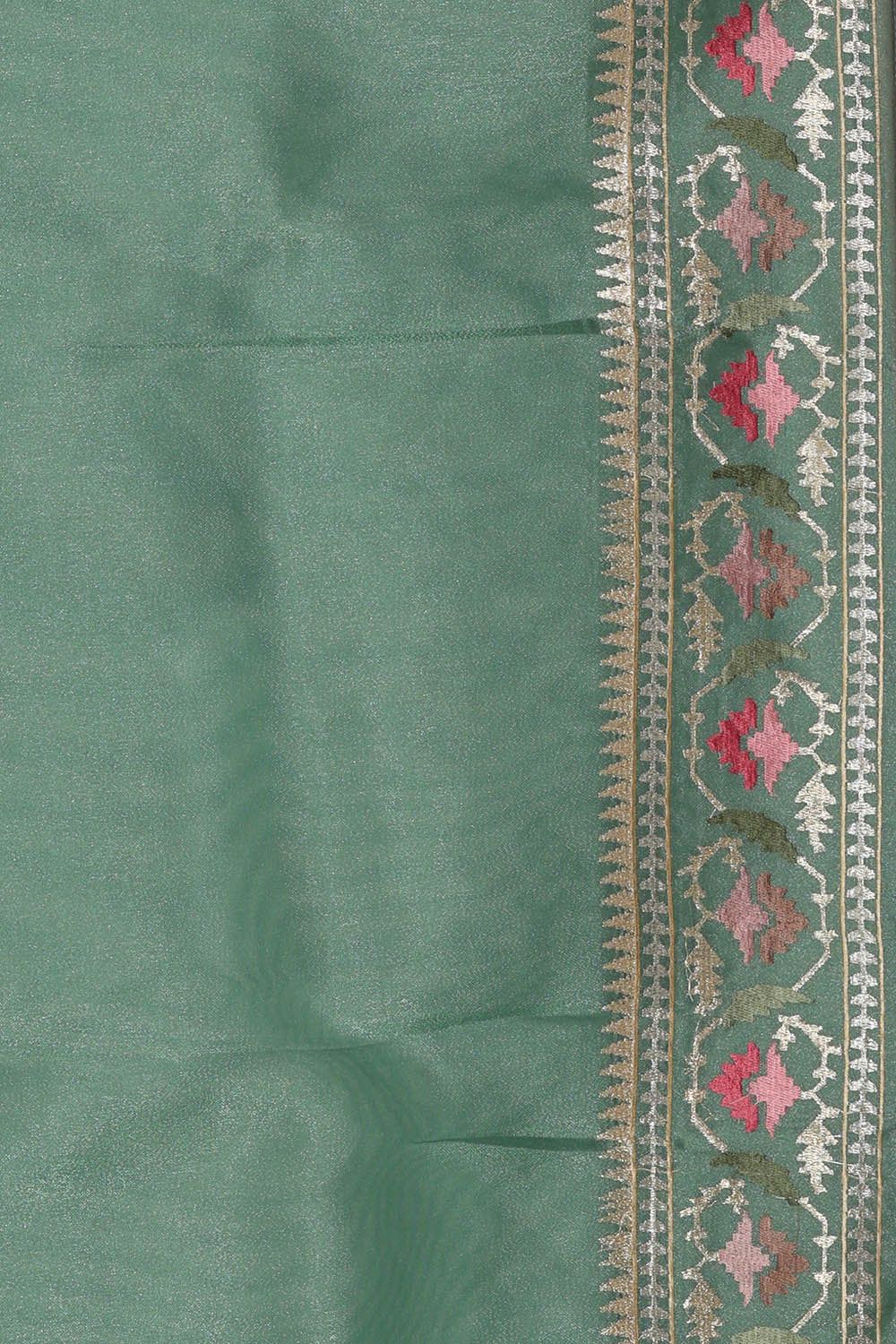 Image of Sea Green Silk Saree