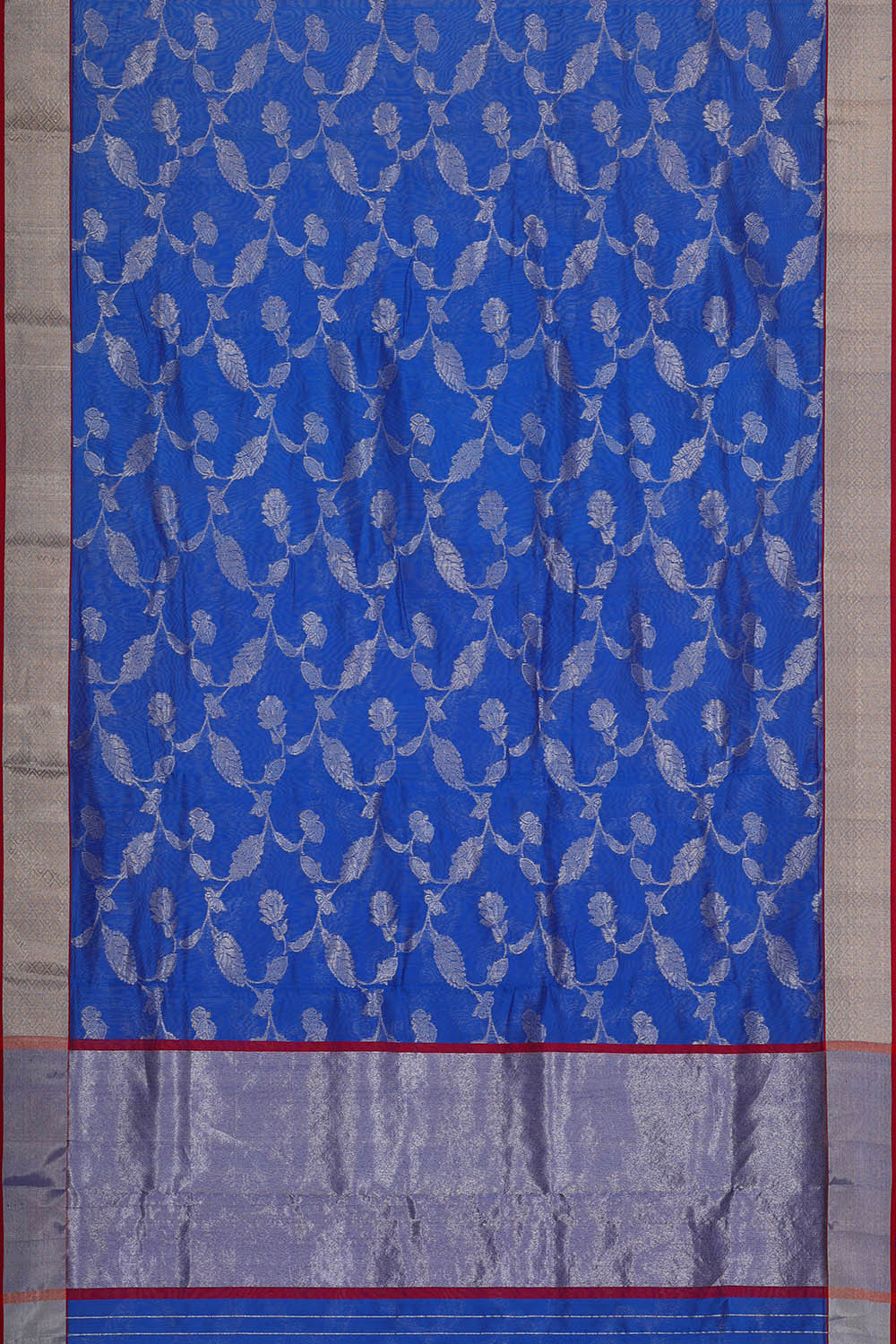 Image of Chanderi Silk Royal Blue Saree