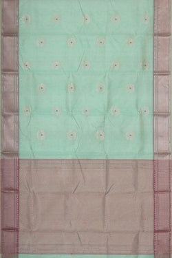 Image of Chanderi Silk Light Sea Green Saree