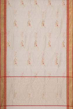 Image of Chanderi Silk Cream Saree