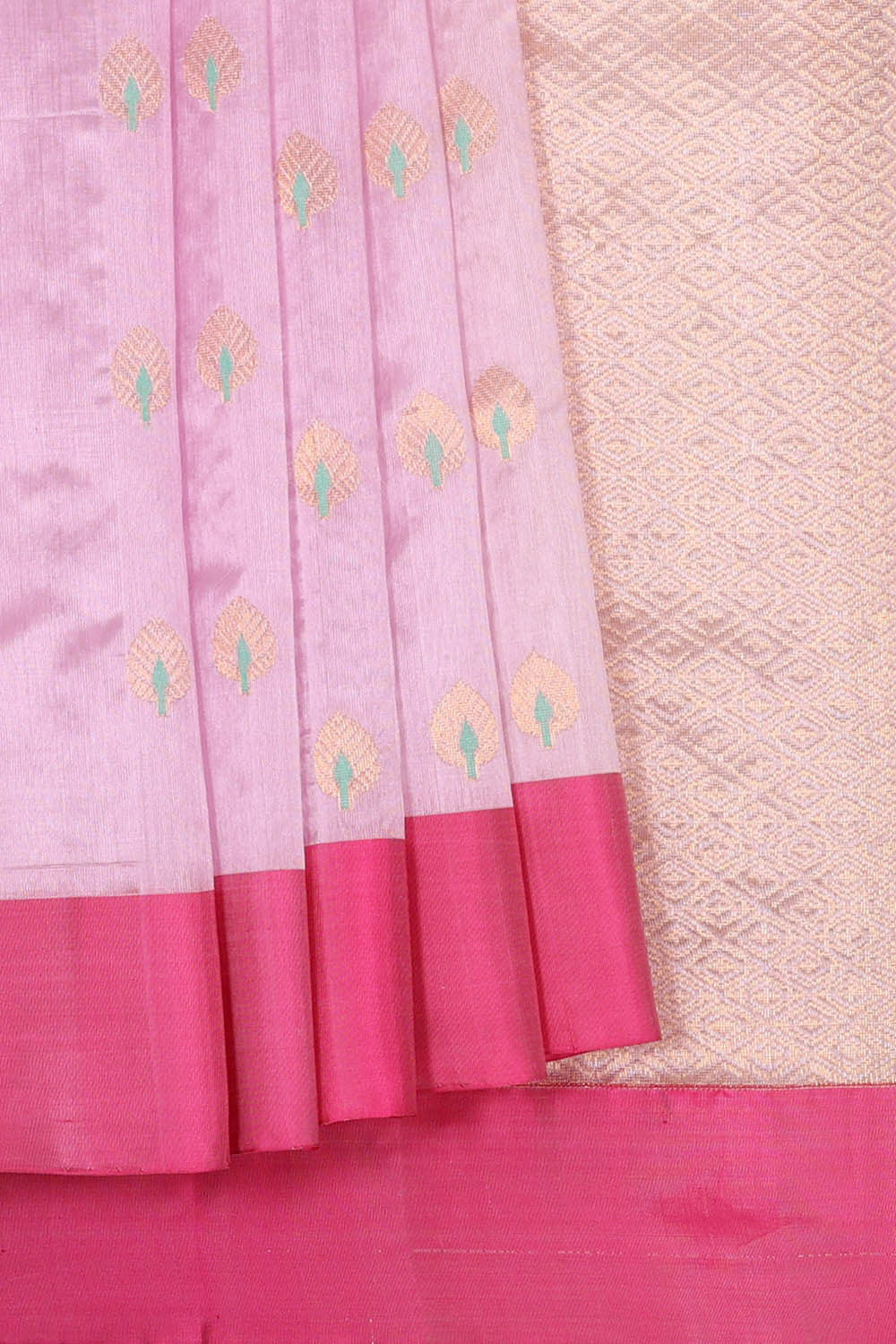 Image of Chanderi Silk Soft Pink Saree