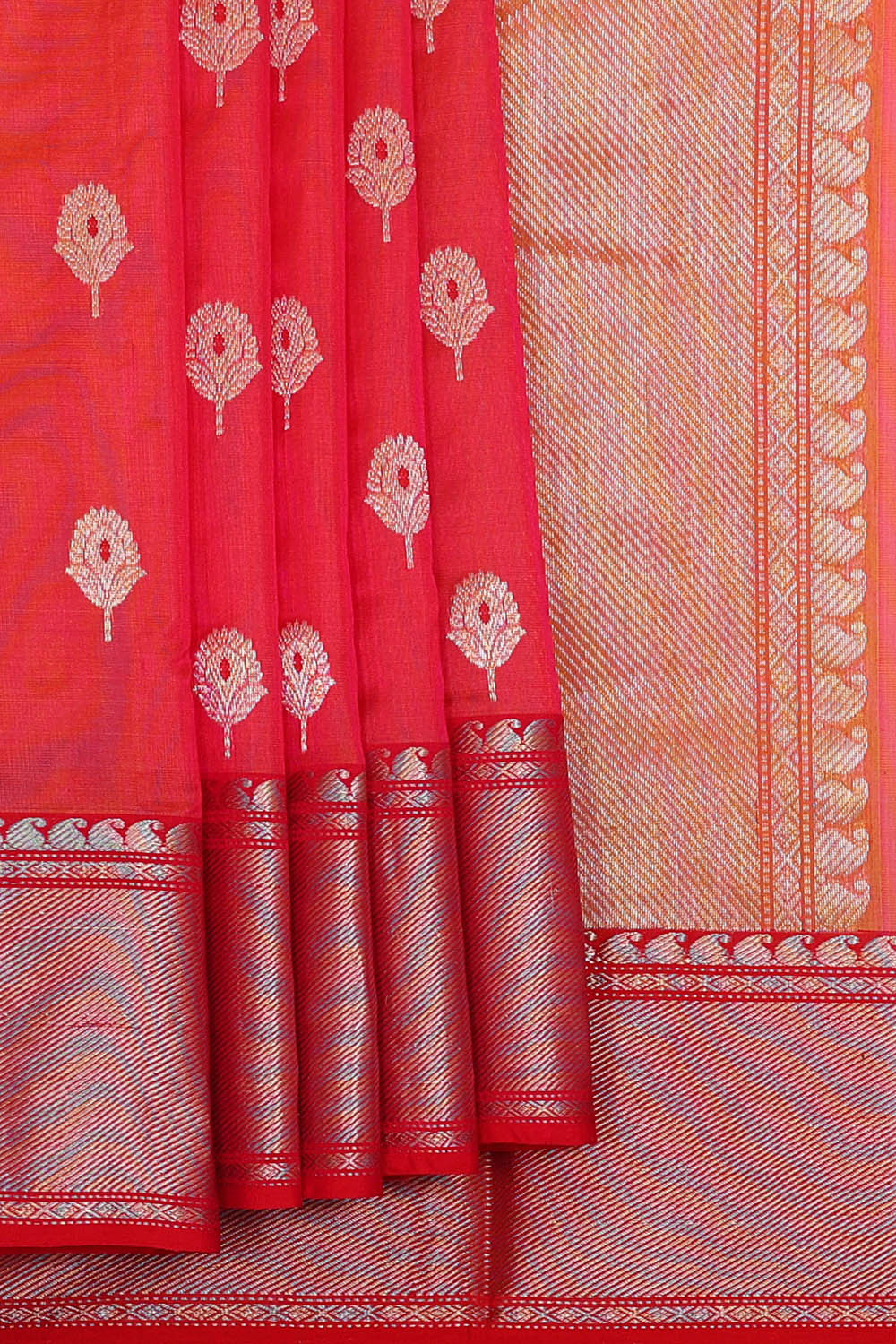 Chanderi Silk Cream Saree