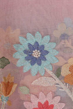 Image of Banarasi Kora Silk Light Pink Saree