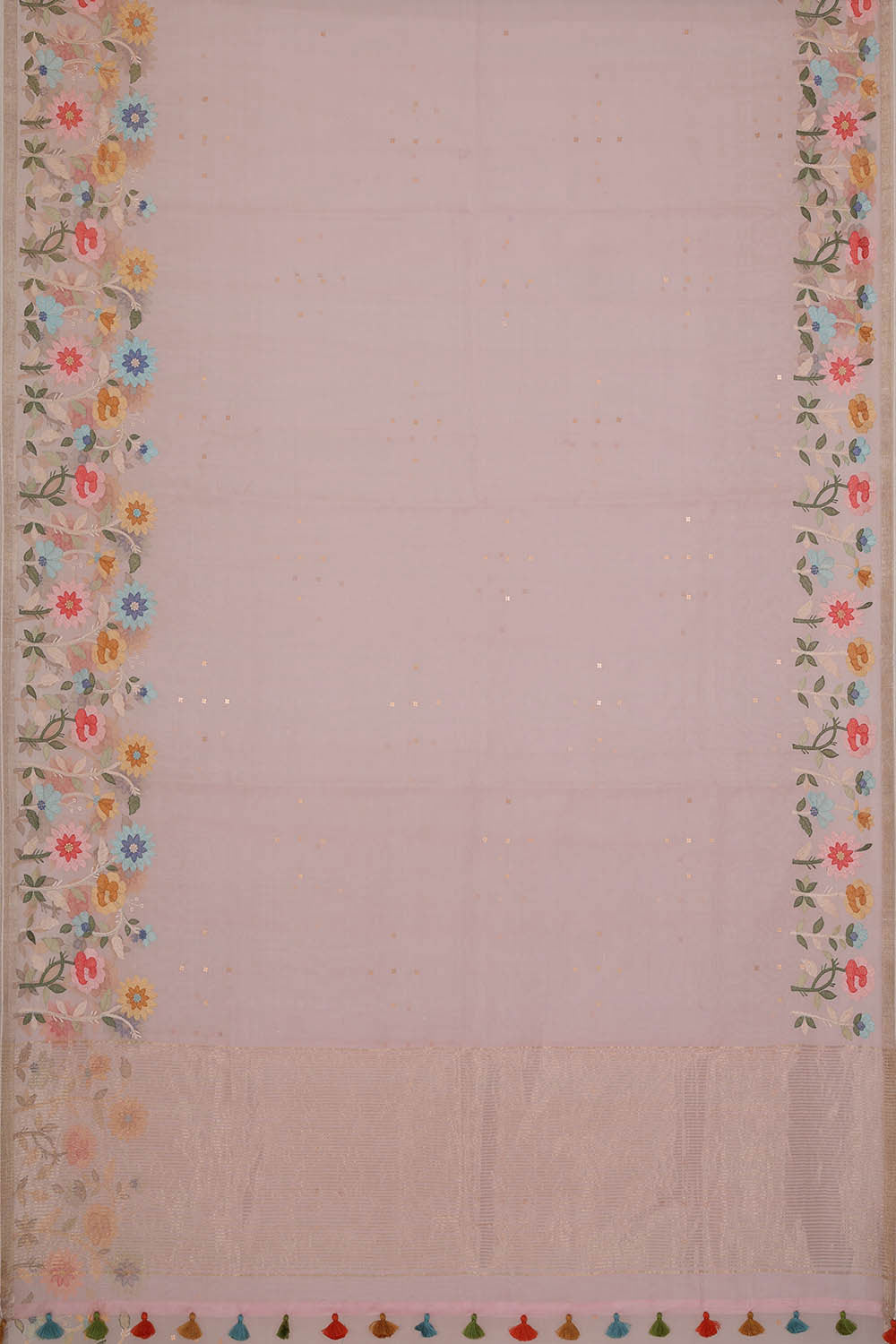 Banarasi Kora Silk Light Pink Saree