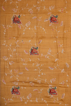 Image of Tussar Silk Dull Gold Saree