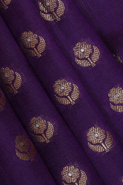 Image of Violet Silk Saree