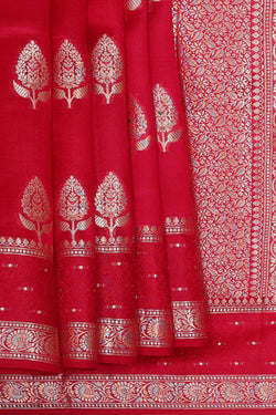 Image of Red Silk Saree