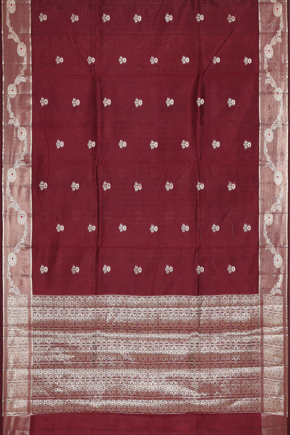 Image of Maroon Silk Saree