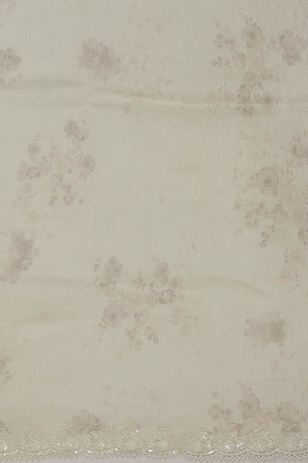 Linen Silk Cream Saree