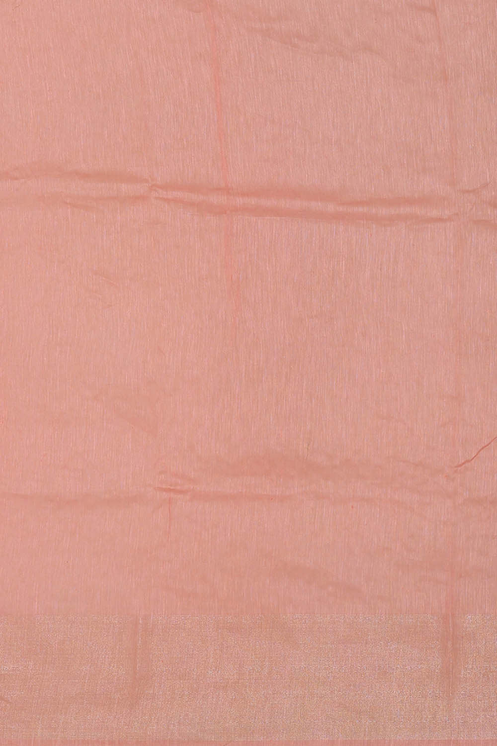 Linen Silk Peach Pink Embroidered Saree
