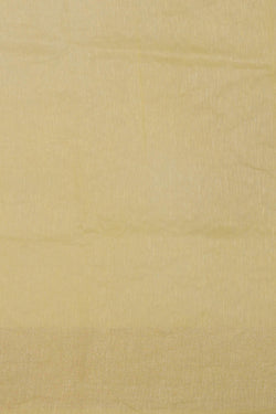 Image of Linen Silk Yellow Embroidered Saree