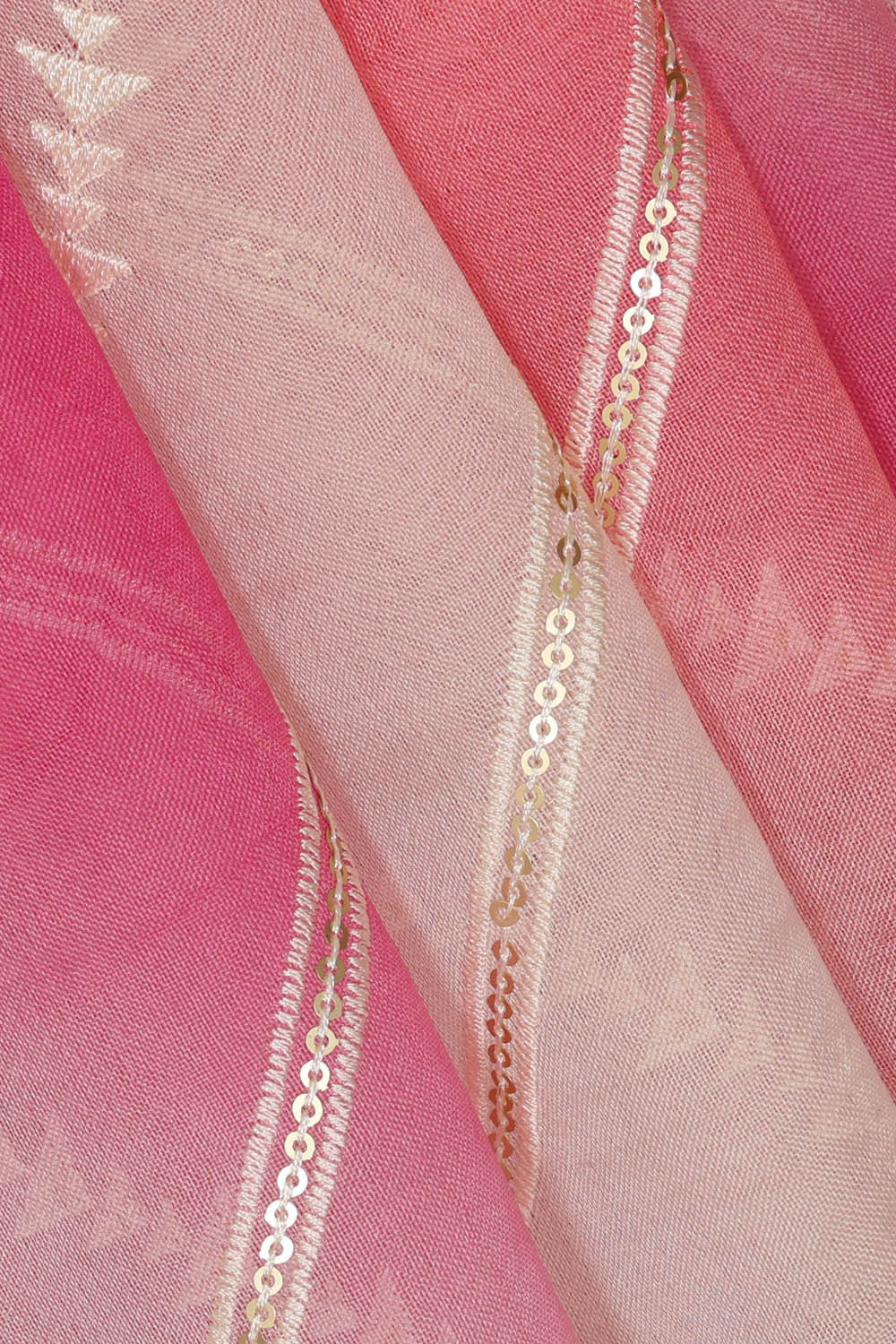 Image of Banarasi Organza Pink-Cream Saree