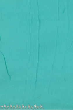 Image of Sea Blue Organza Saree