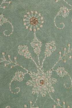 Image of Sea Green Organza Saree