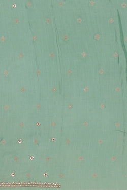 Image of Sea Green Organza Saree