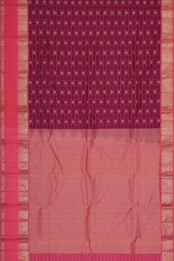 Image of Kanchipattu Magenta Brocade Saree
