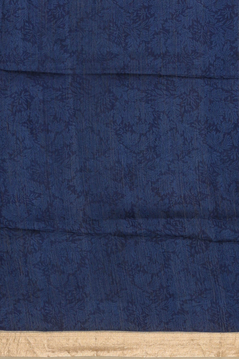 Image of Moonga Tussar Silk Dark Blue Saree