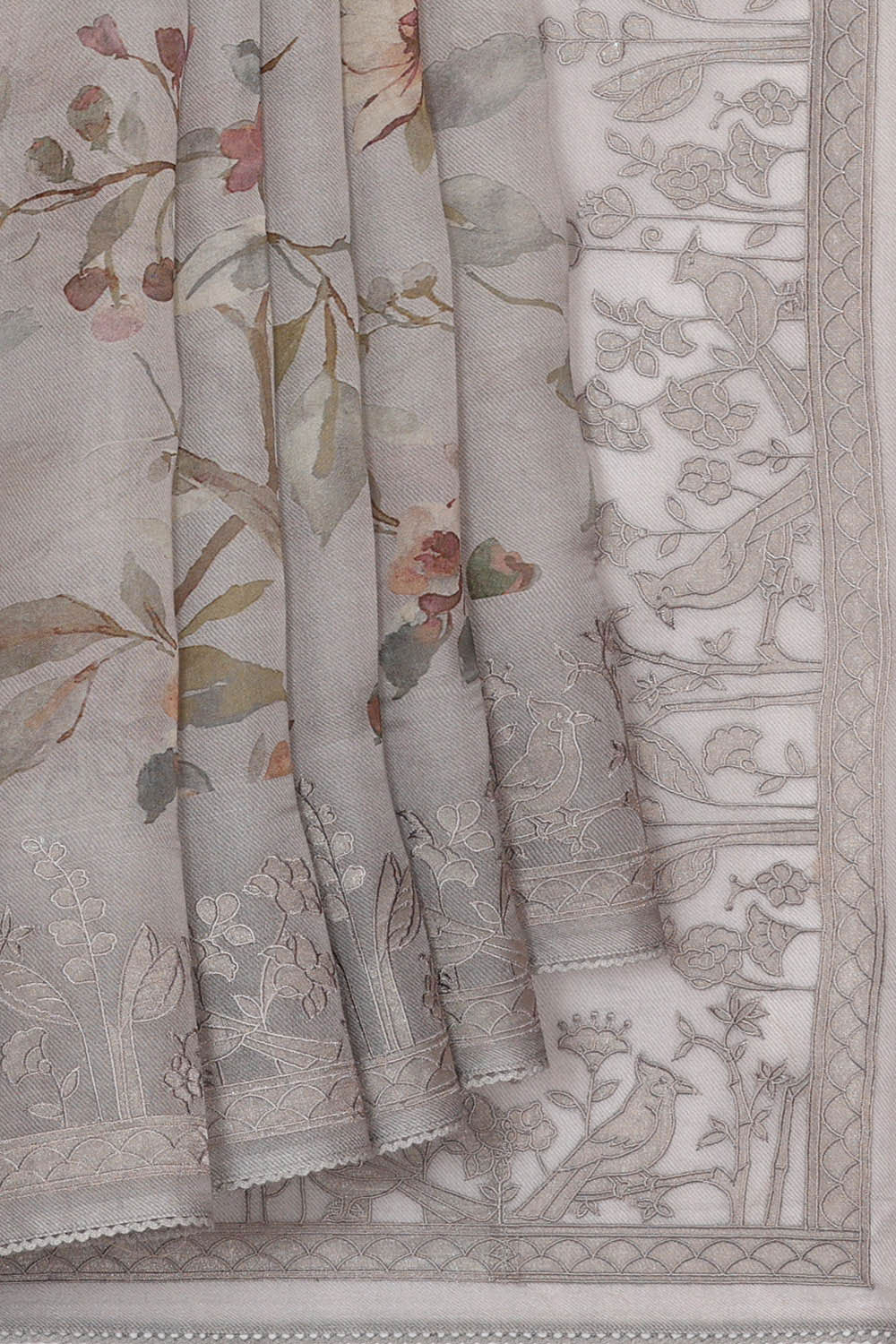 Image of Banarasi Organza Grey Saree