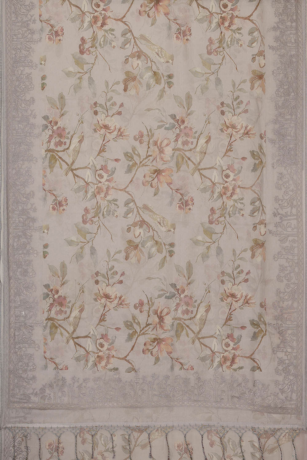 Image of Banarasi Organza Grey Saree