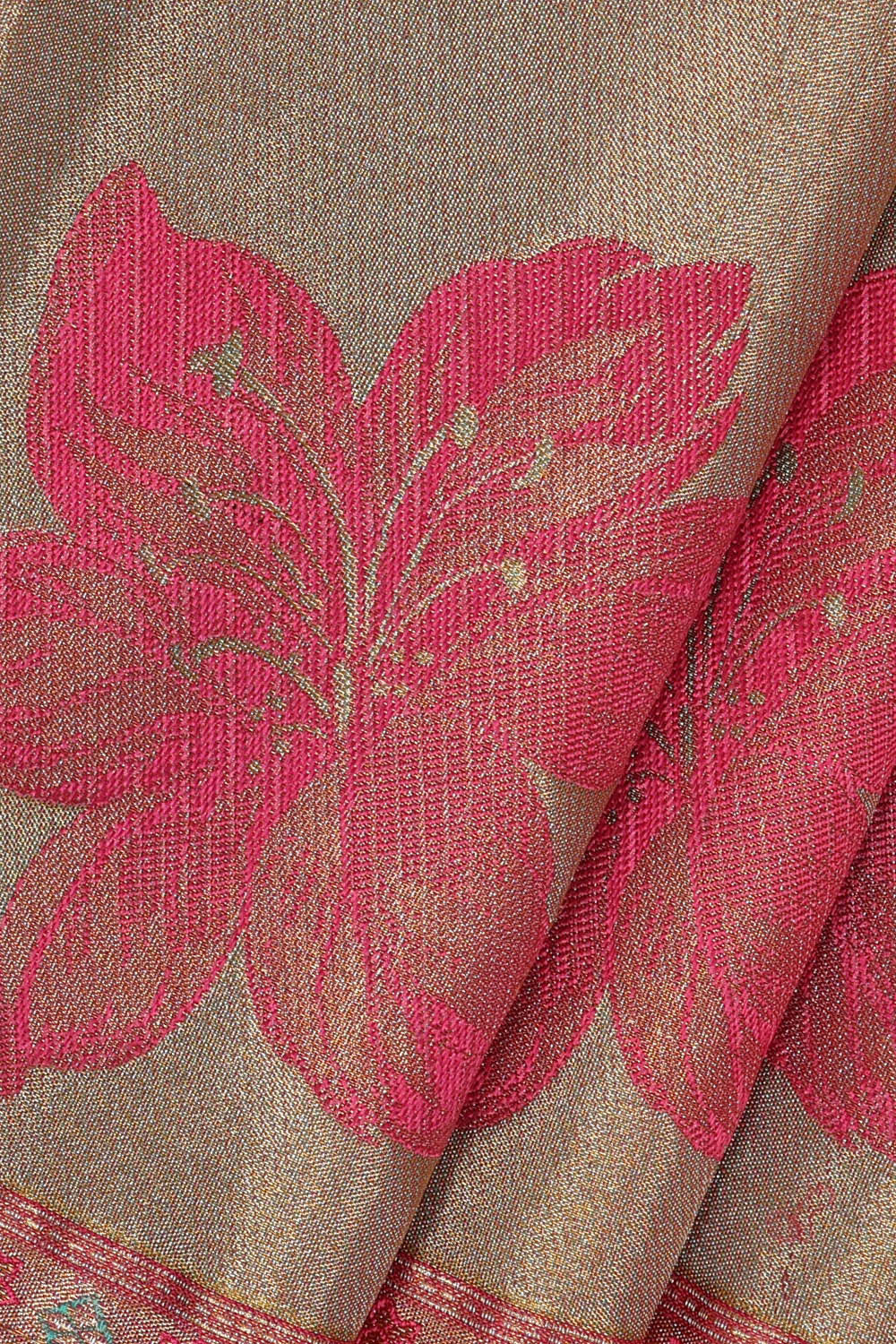 Kanchipattu Gold Tissue Brocade Saree
