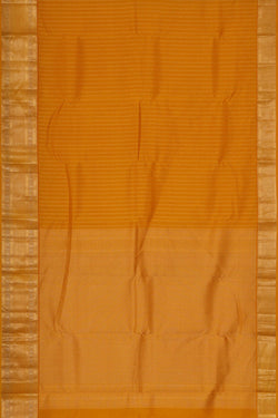 Image of Kanchipattu Mustard Yellow Brocade Saree