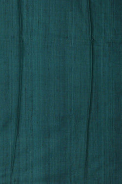 Image of Printed Tussar Silk Golden Green Saree