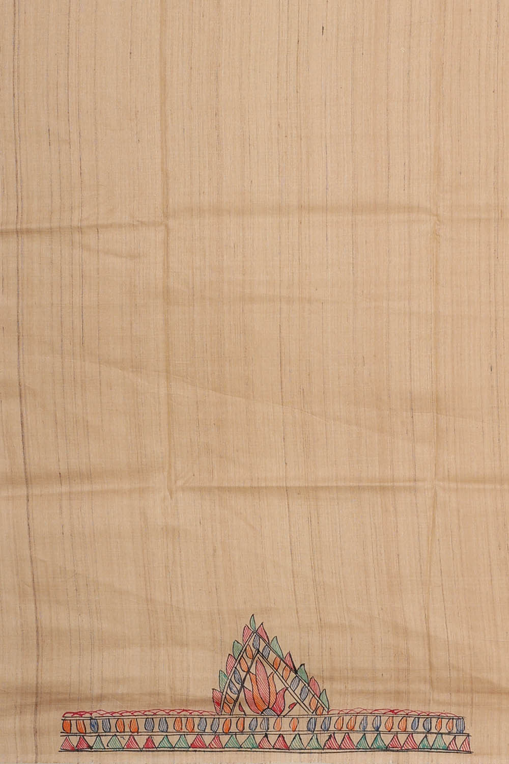 Image of Printed Tussar Deep Wine Saree