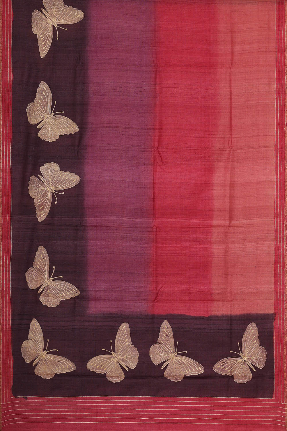 Image of Printed Tussar Multicolour Saree