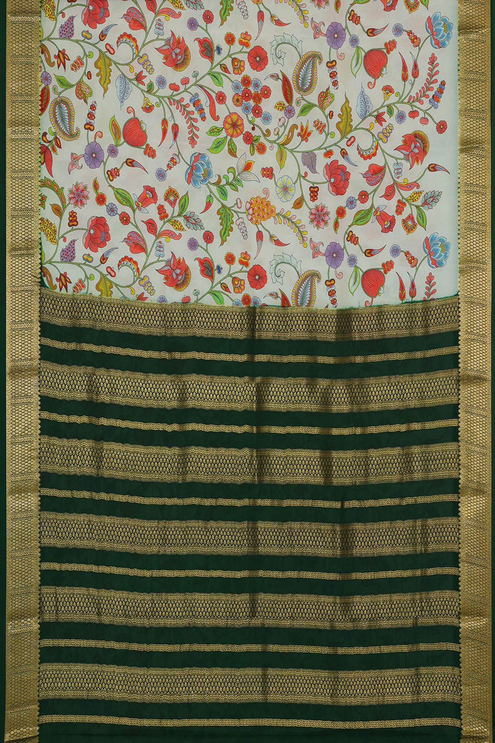 Image of Binny Crepe Off White Saree