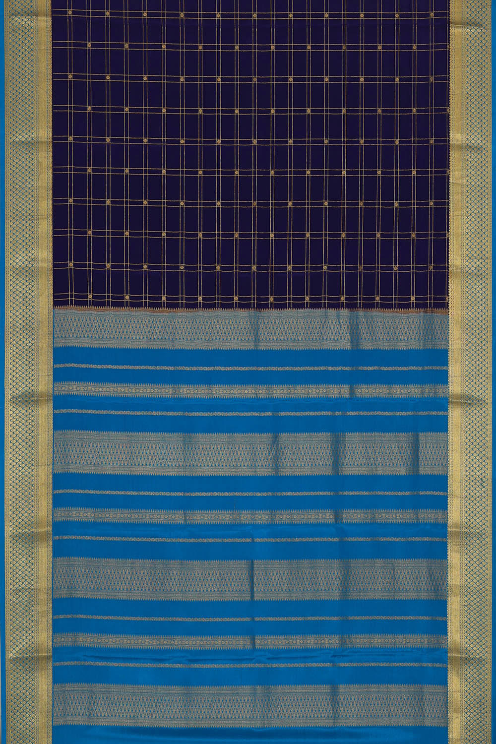 Binny Crepe Navy Blue Saree