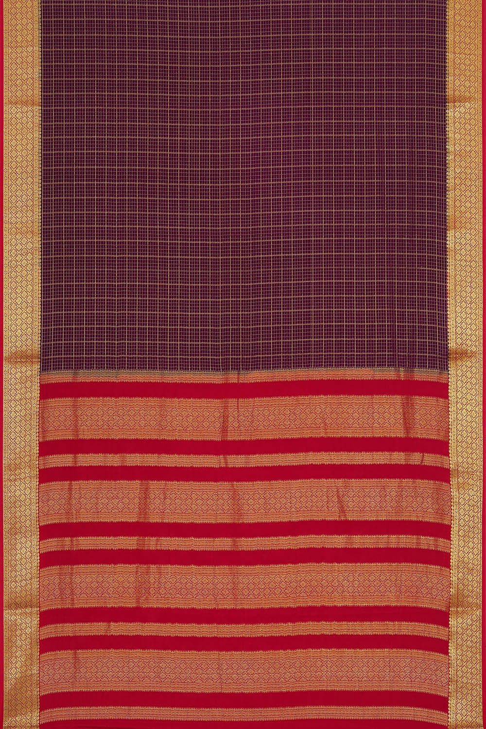 Binny Crepe Deep Wine Saree