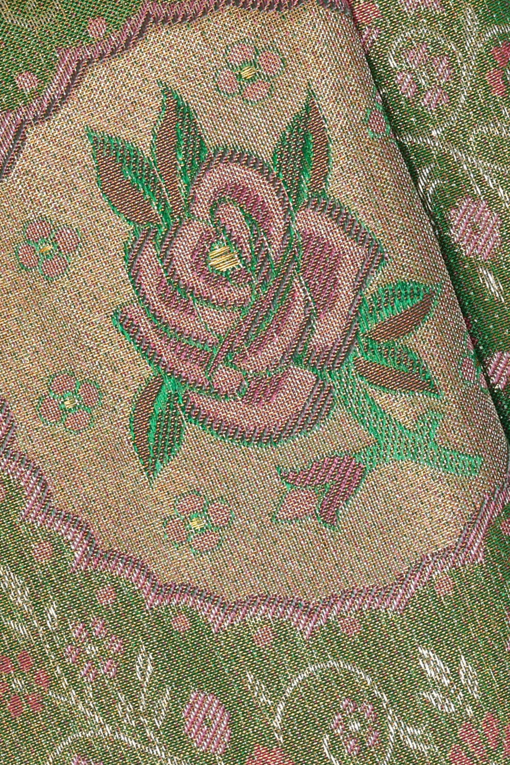 Image of Kanchipattu Green Tissue Brocade Saree