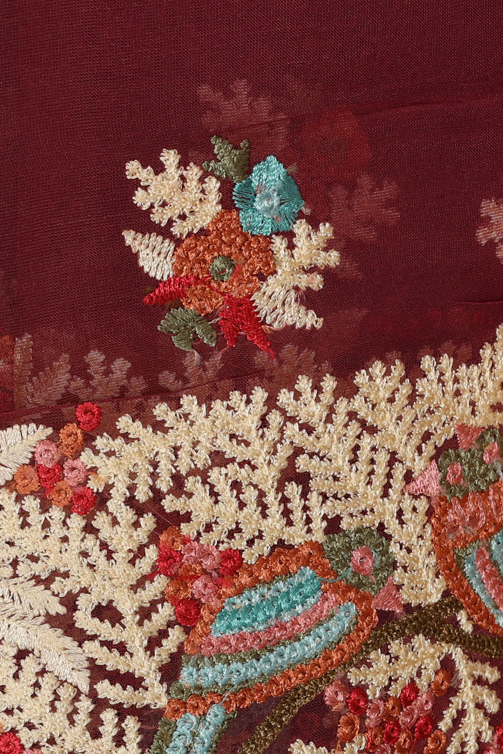 Image of Kora Silk Brown Saree