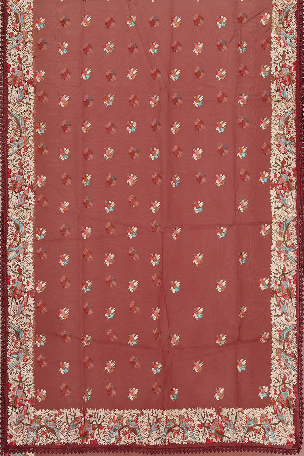 Image of Kora Silk Brown Saree