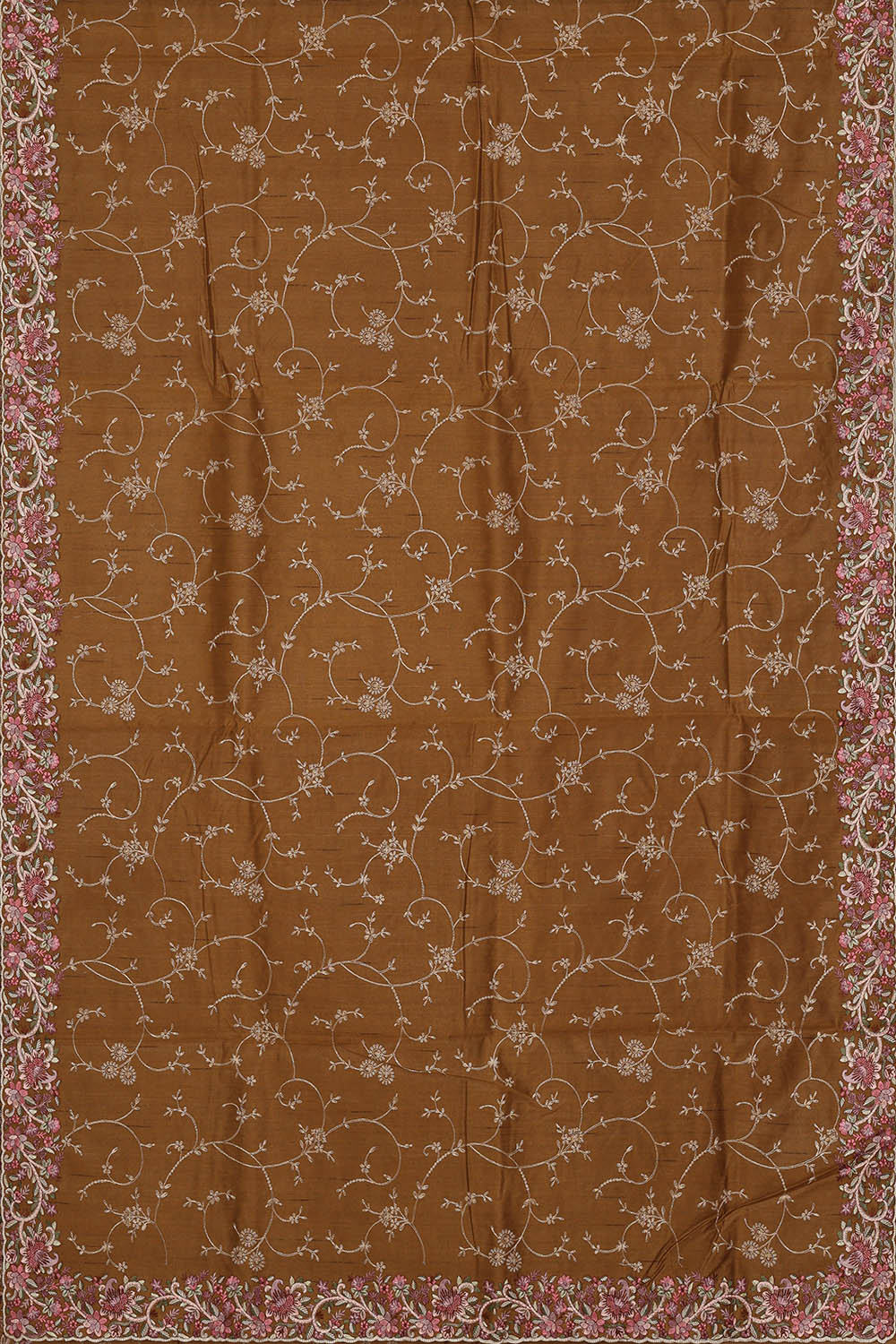 Image of Light Brown Silk Saree
